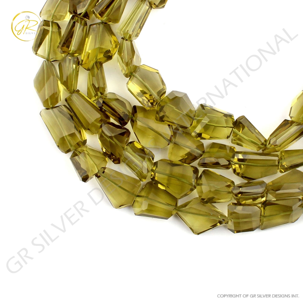 High Quality Lemon Quartz Faceted Tumble 18 Strands Beads