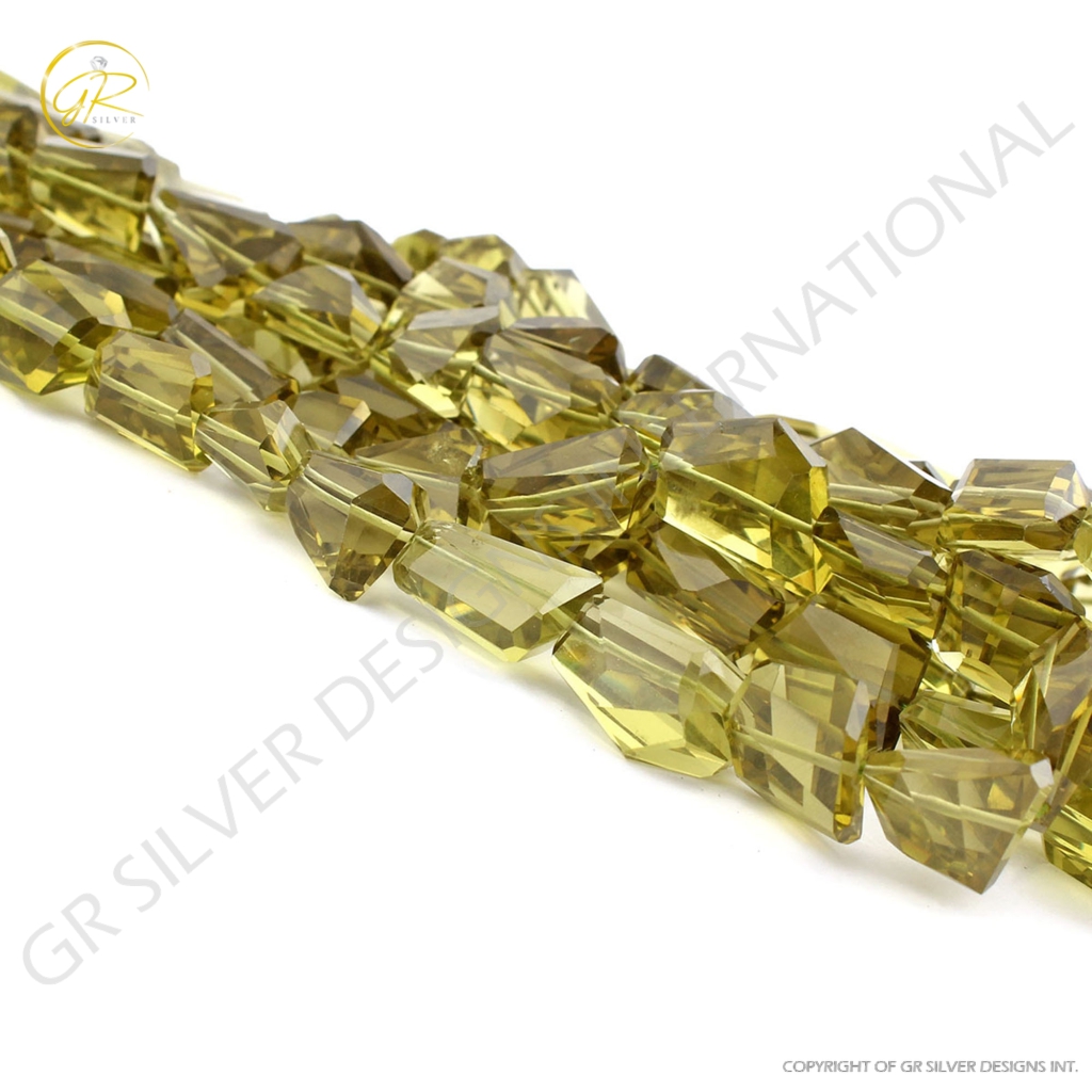 High Quality Lemon Quartz Faceted Tumble 18 Strands Beads