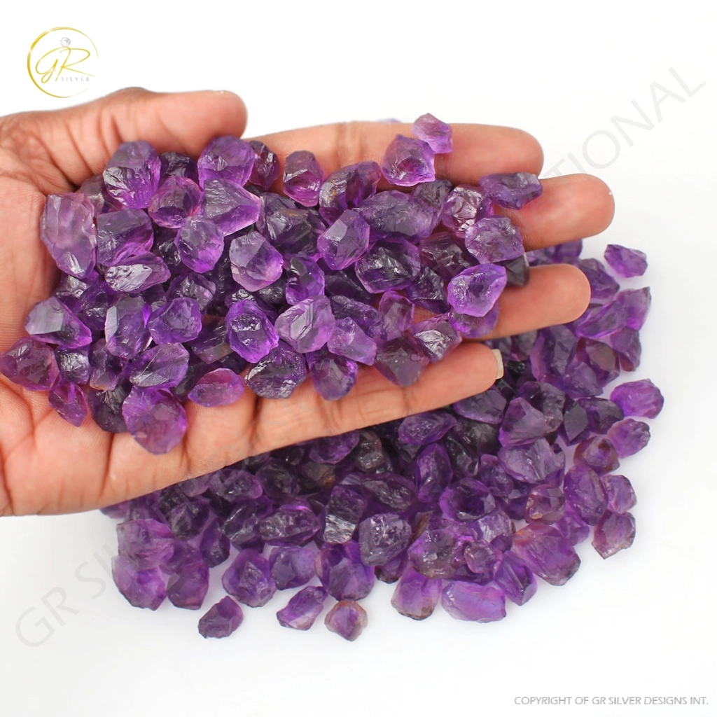 Natural Amethyst Rough Loose Gemstone