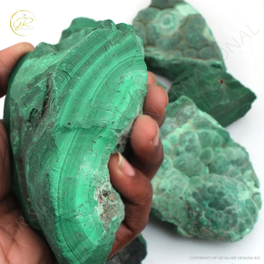 Natural Malachite Rough Loose Mineral Gemstone