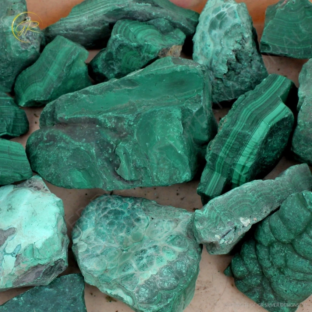 Natural Malachite Rough Loose Mineral Gemstone