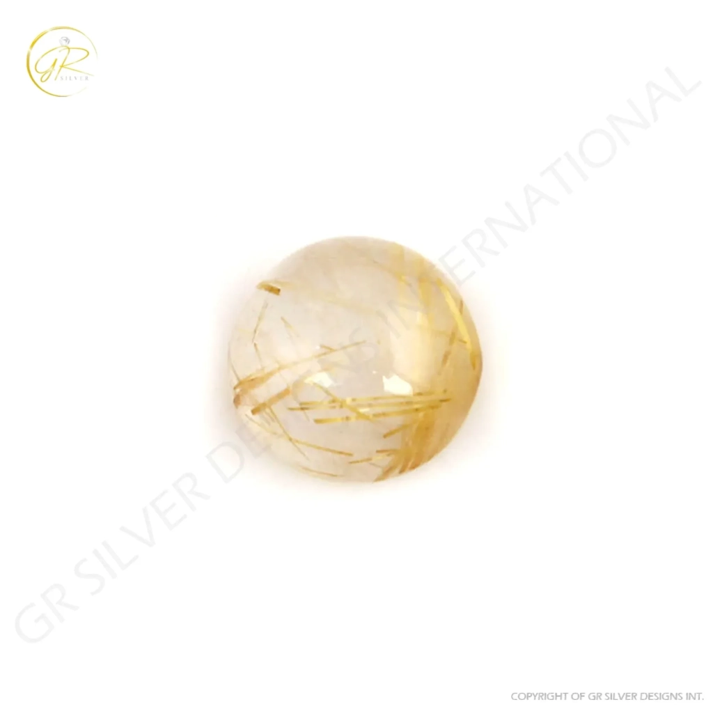 Natural Golden Rutile 9mm Round Gemstone