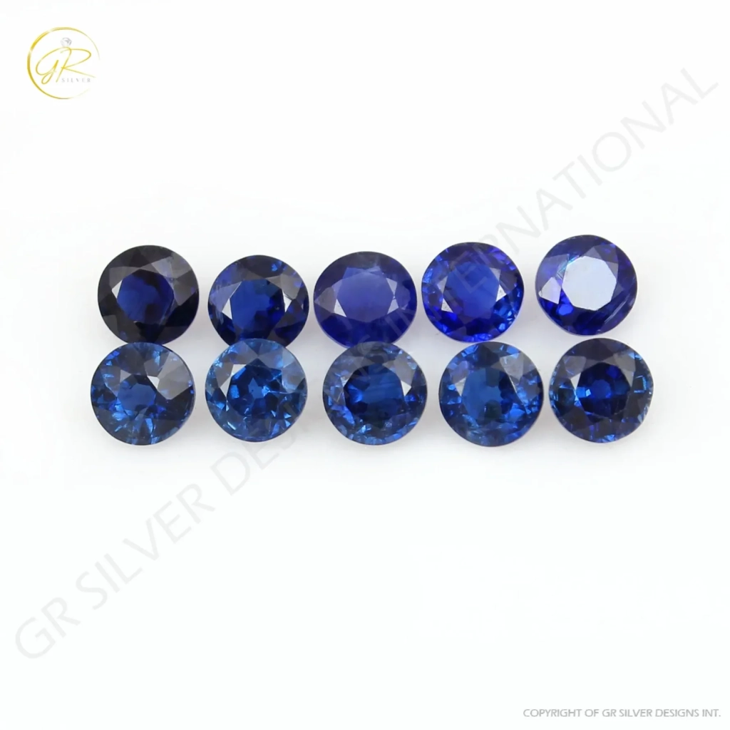 5mm Round Blue Kyanite 10pcs Loose Gemstone