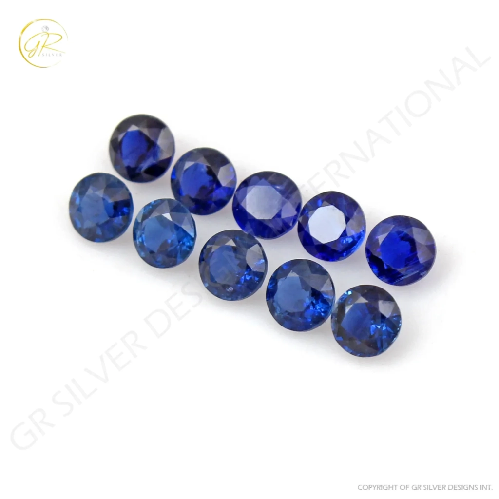 5mm Round Blue Kyanite 10pcs Loose Gemstone