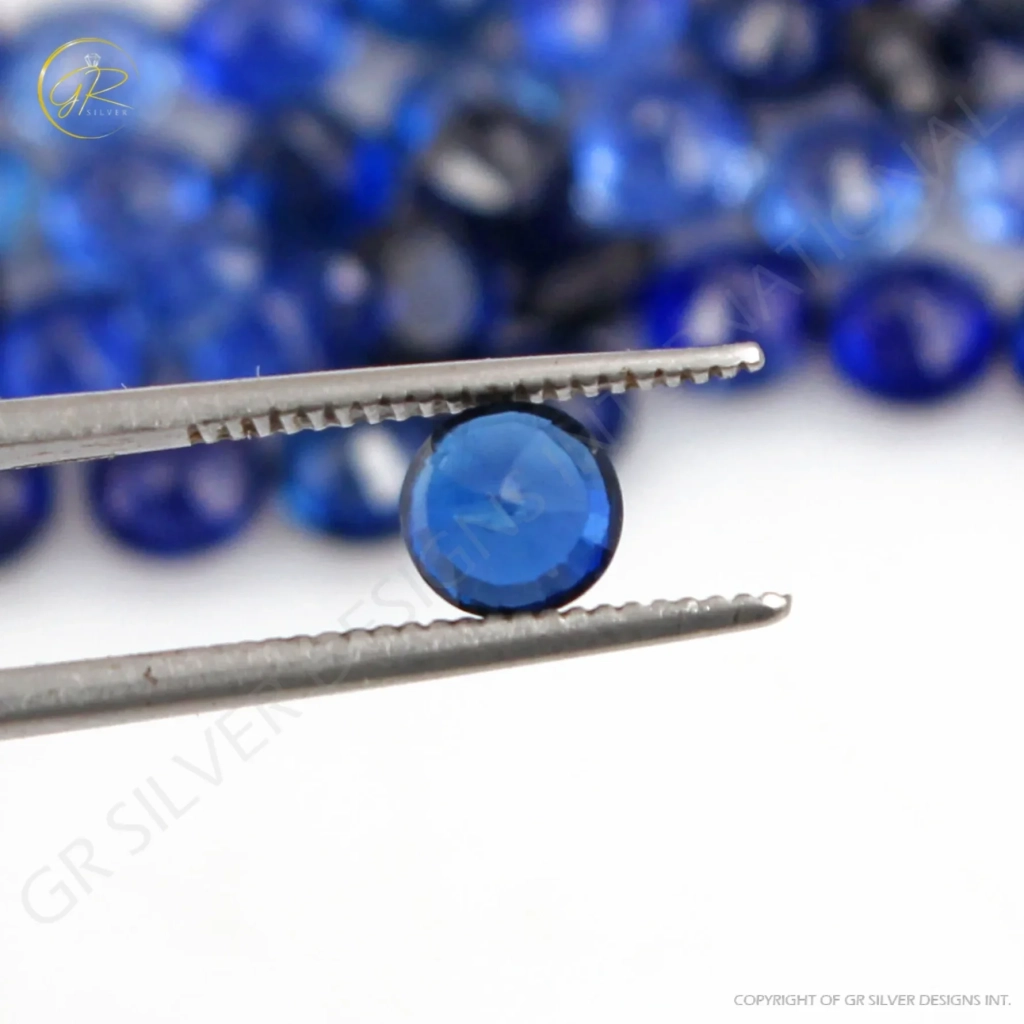 5mm Round Blue Kyanite 10pcs Loose Gemstone