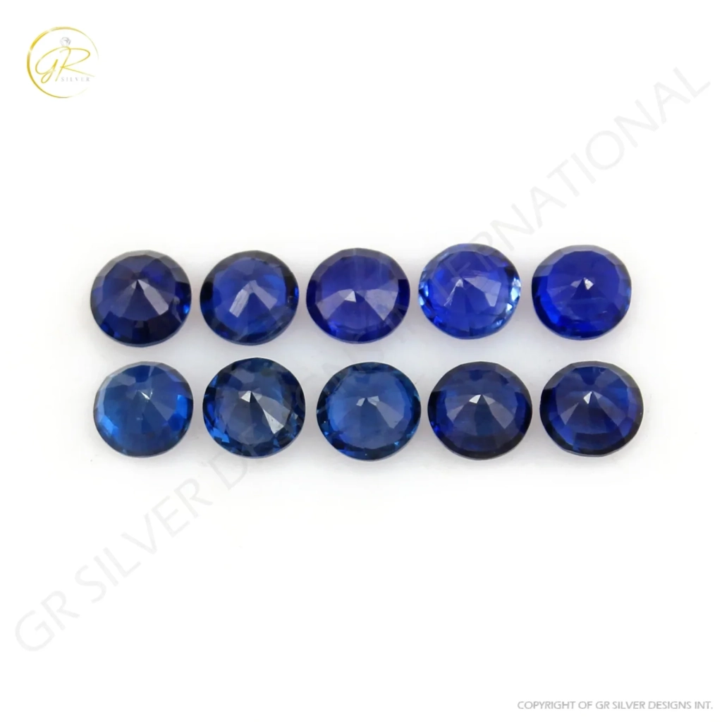 5mm Round Blue Kyanite 10pcs Loose Gemstone