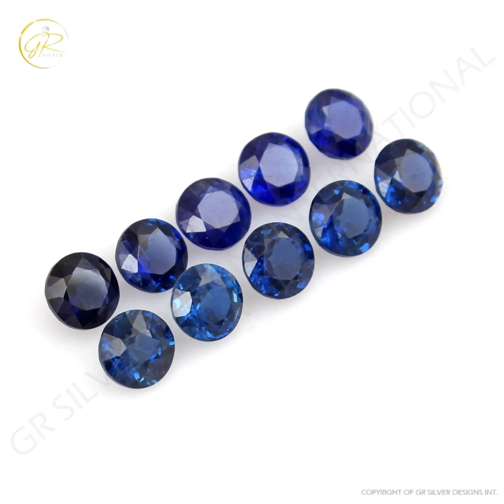 5mm Round Blue Kyanite 10pcs Loose Gemstone