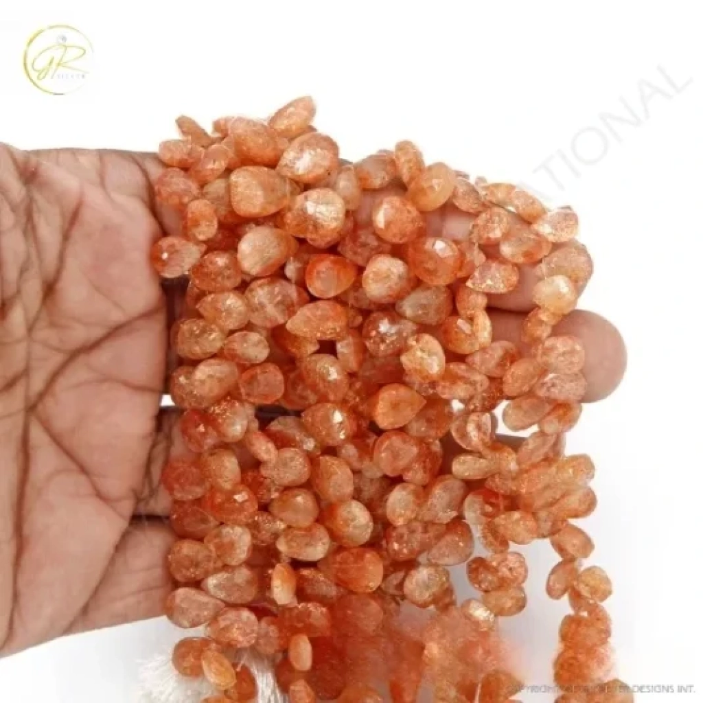 Sunstone Beads, Sunstone Pear Shape Gemstone Beads 7.5-12mm Approx 7Strands