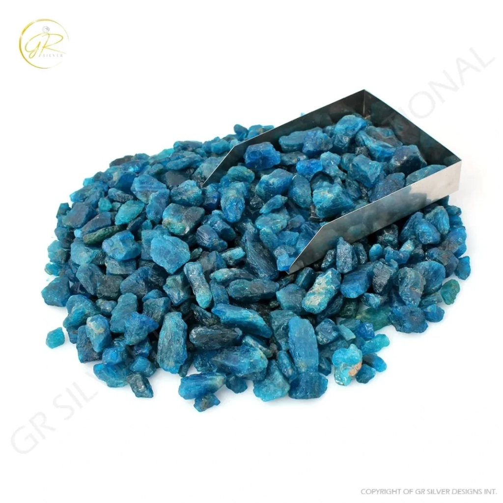 Natural Blue Apatite Rough Loose Mineral Gemstone