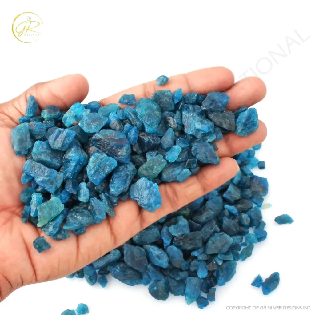 Natural Blue Apatite Rough Loose Mineral Gemstone