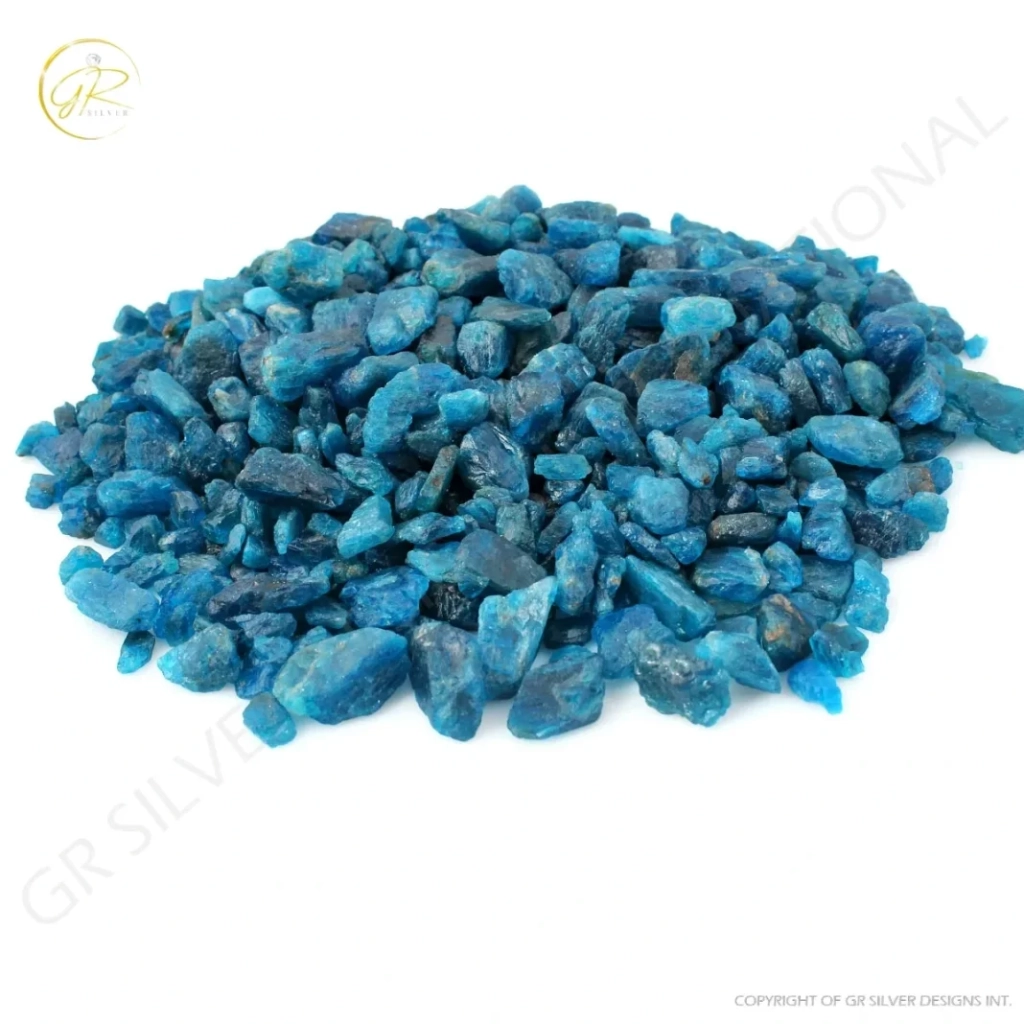 Natural Blue Apatite Rough Loose Mineral Gemstone