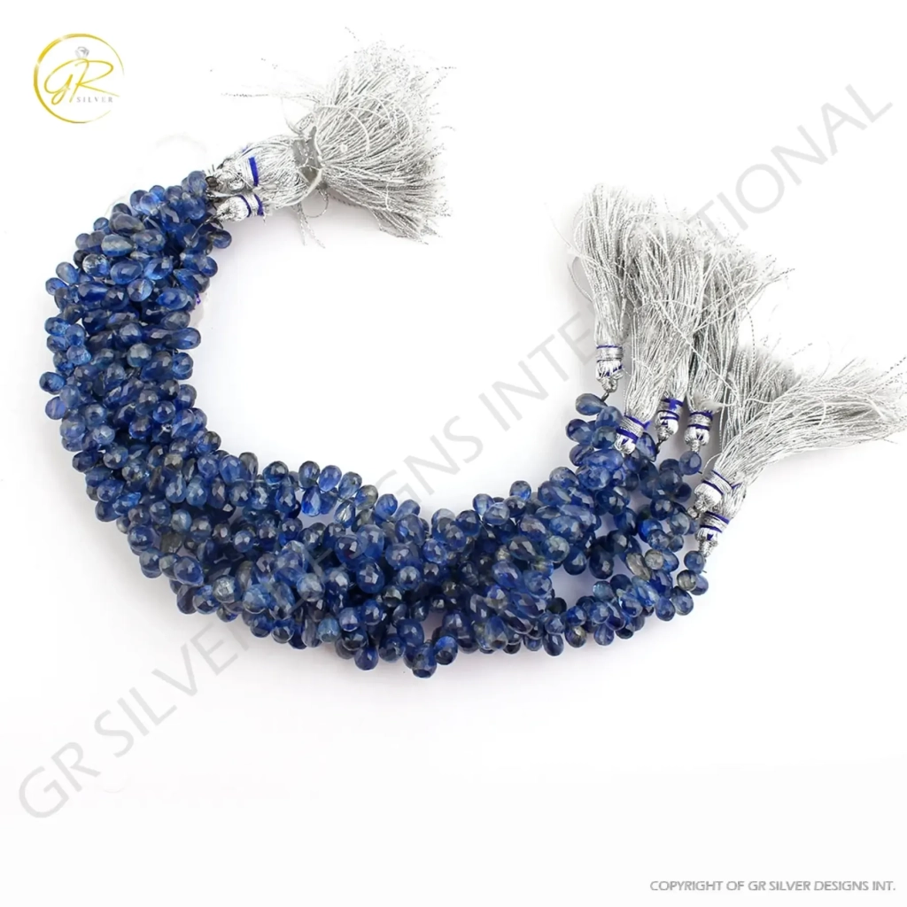 Top Quality Kyanite Faceted Drop Gemstone Beads