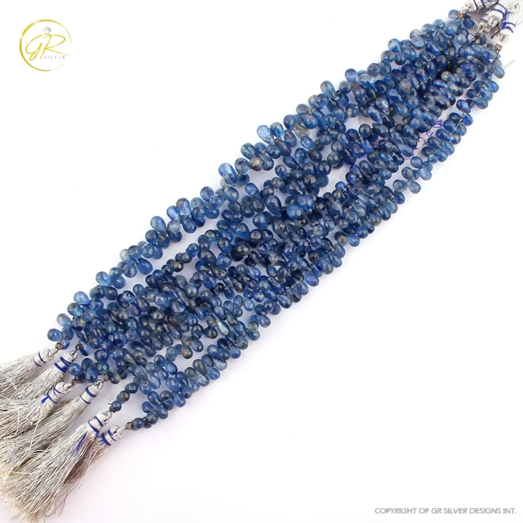 Top Quality Kyanite Faceted Drop Gemstone Beads