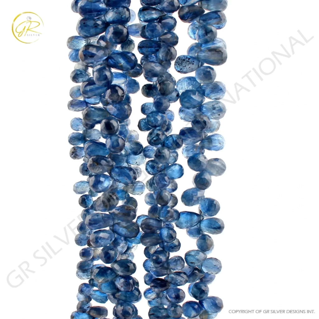 Top Quality Kyanite Faceted Drop Gemstone Beads