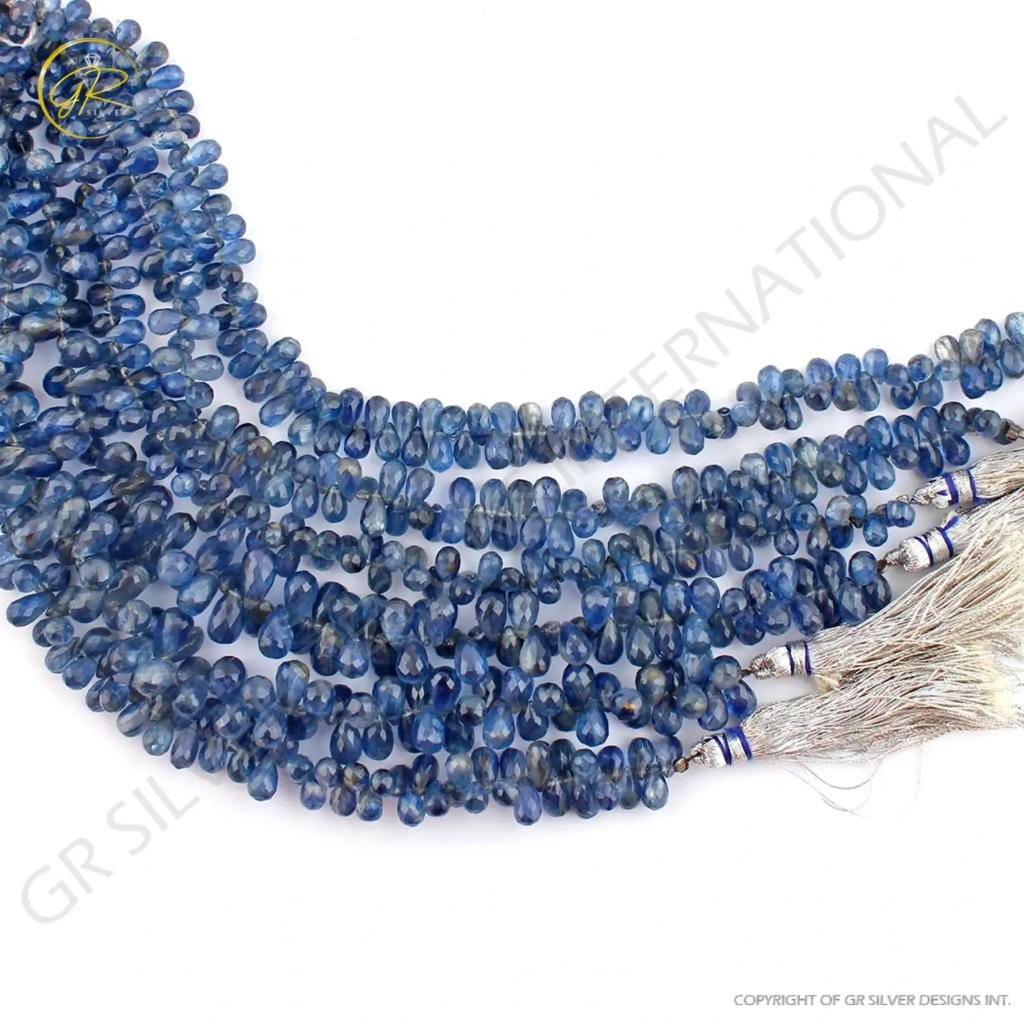 Top Quality Kyanite Faceted Drop Gemstone Beads