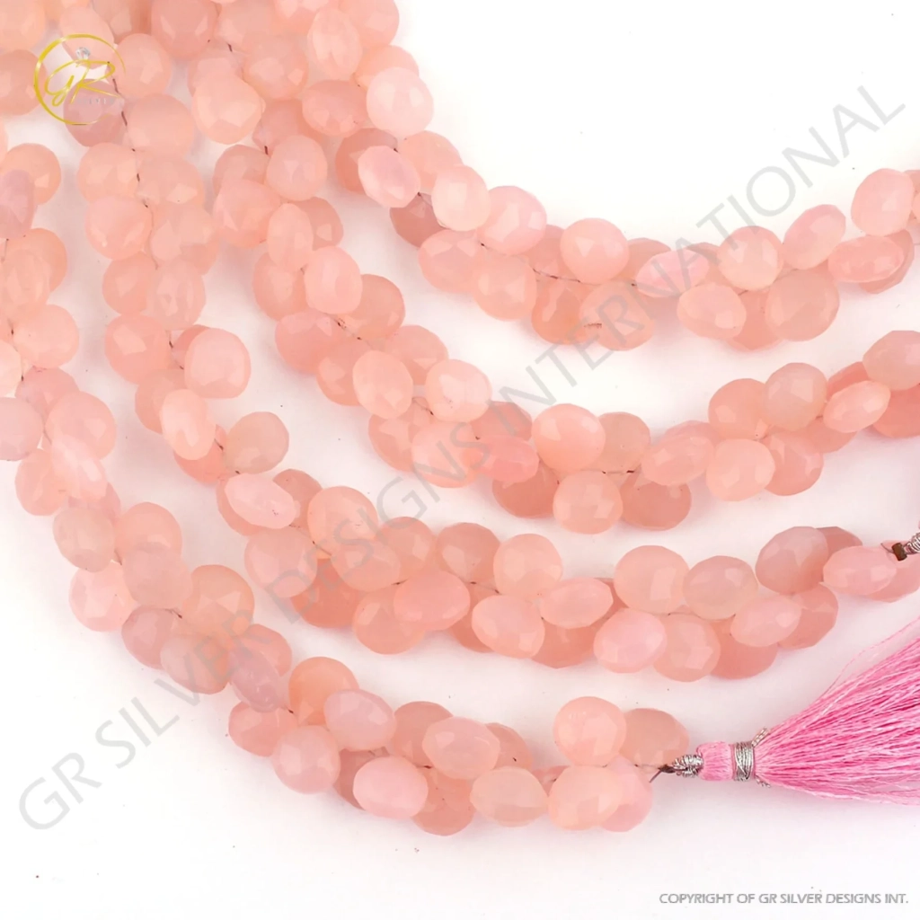 Top Quality Rose Quartz Heart Shape 10-12mm Gemstone Beads