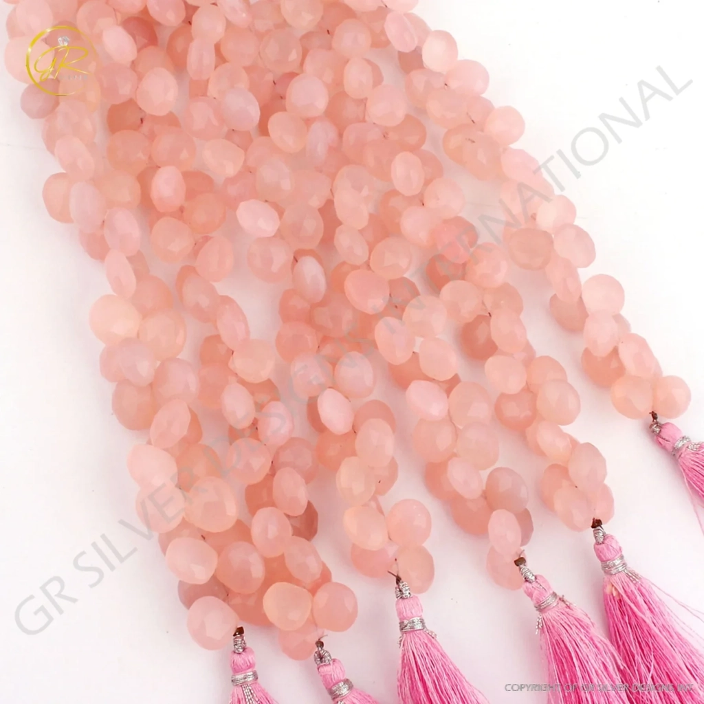 Top Quality Rose Quartz Heart Shape 10-12mm Gemstone Beads