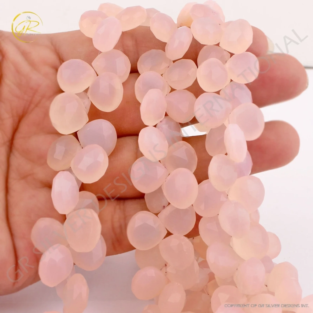 Top Quality Rose Quartz Heart Shape 10-12mm Gemstone Beads