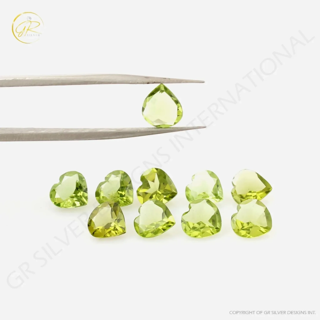 Natural Peridot 7mm Heart Gemstone