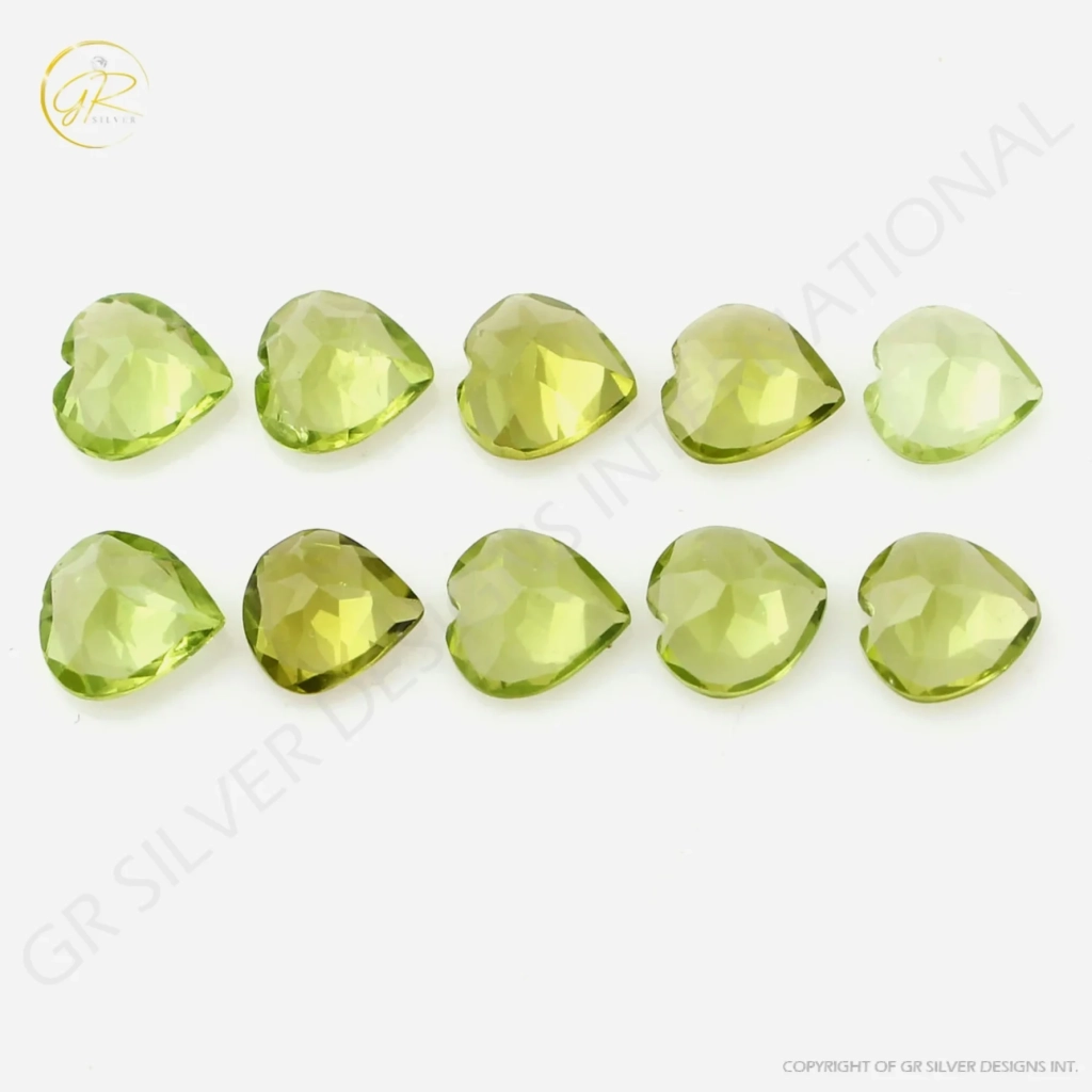 Natural Peridot 7mm Heart Gemstone