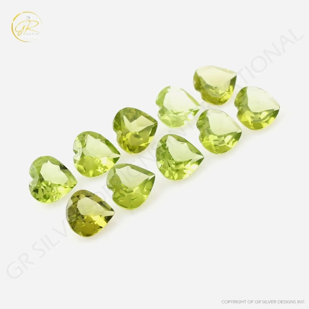 Natural Peridot 7mm Heart Gemstone