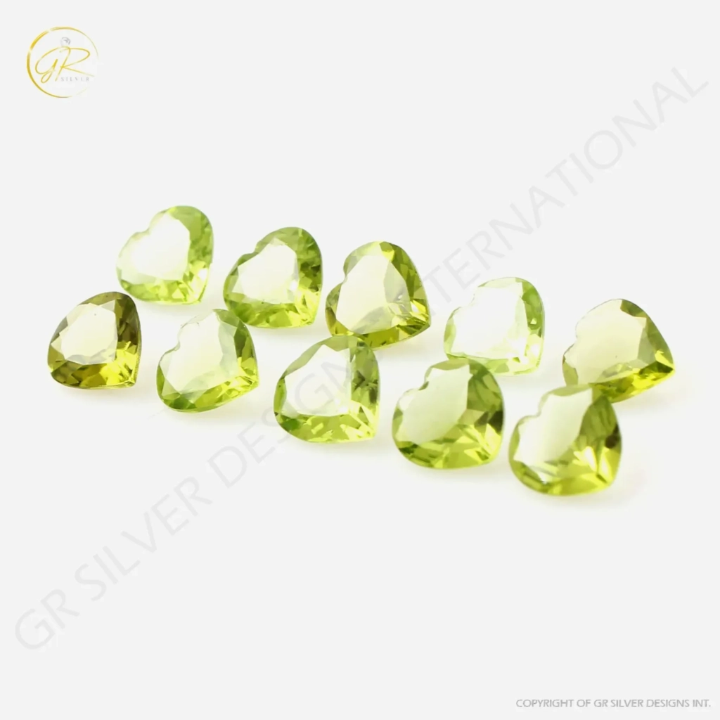 Natural Peridot 7mm Heart Gemstone