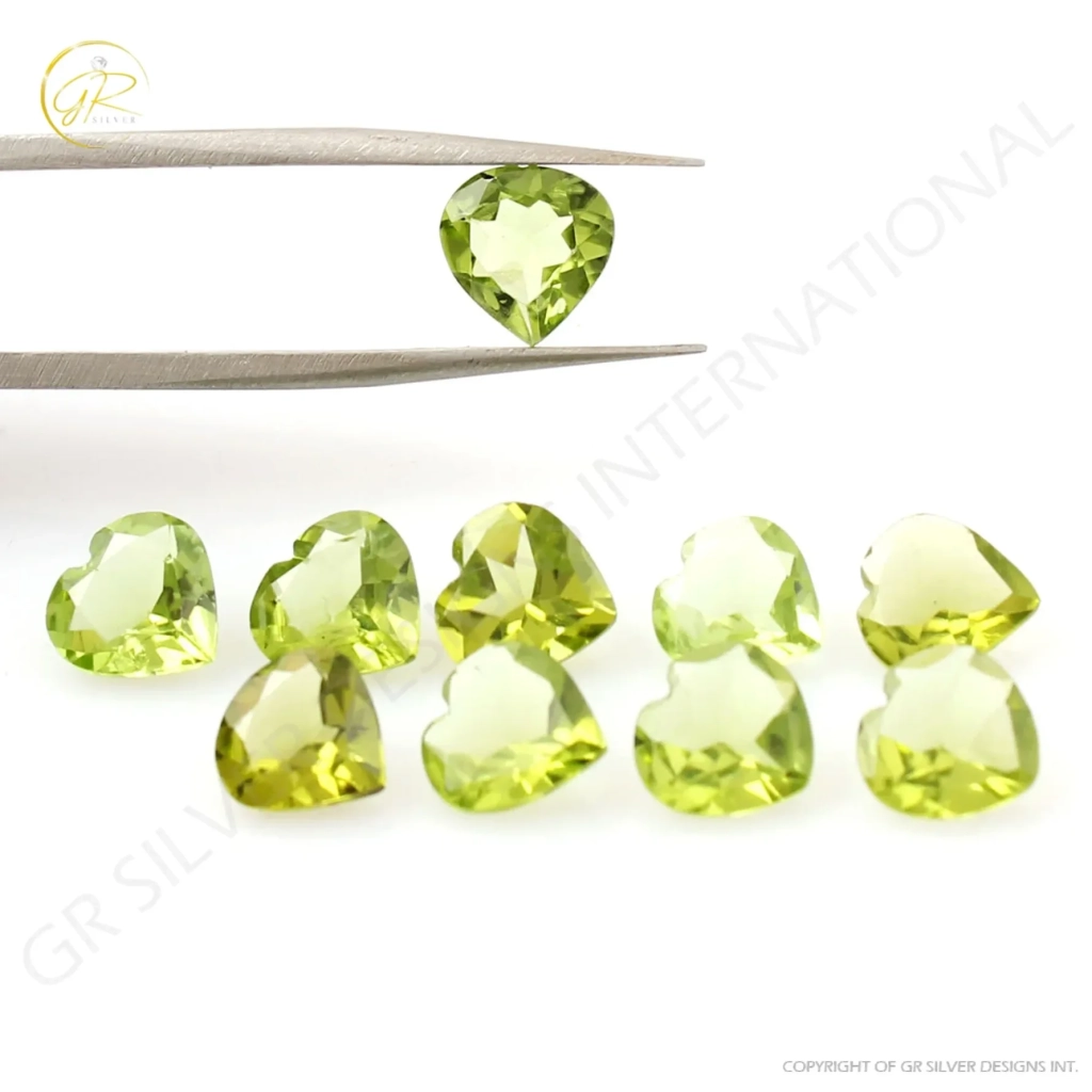 Natural Peridot 7mm Heart Gemstone