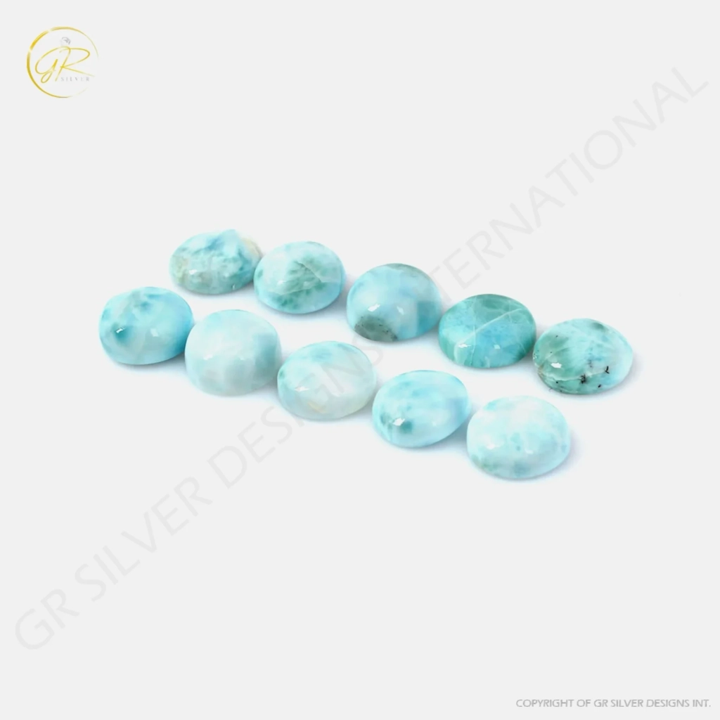 Natural Larimar 14mm Round Loose Gemstone