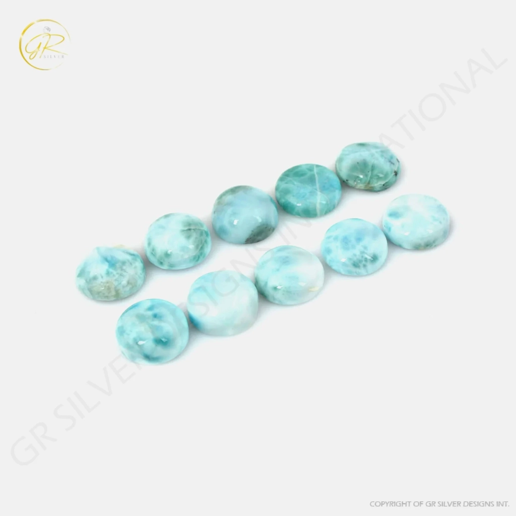 Natural Larimar 14mm Round Loose Gemstone