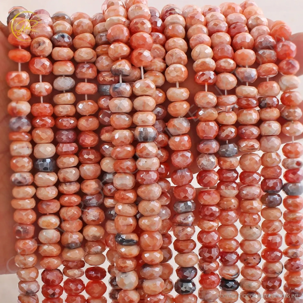 Botswana Agate Handmade Gemstone Round Faceted Beads