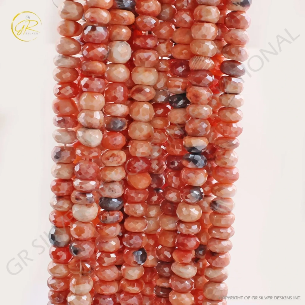 Botswana Agate Handmade Gemstone Round Faceted Beads