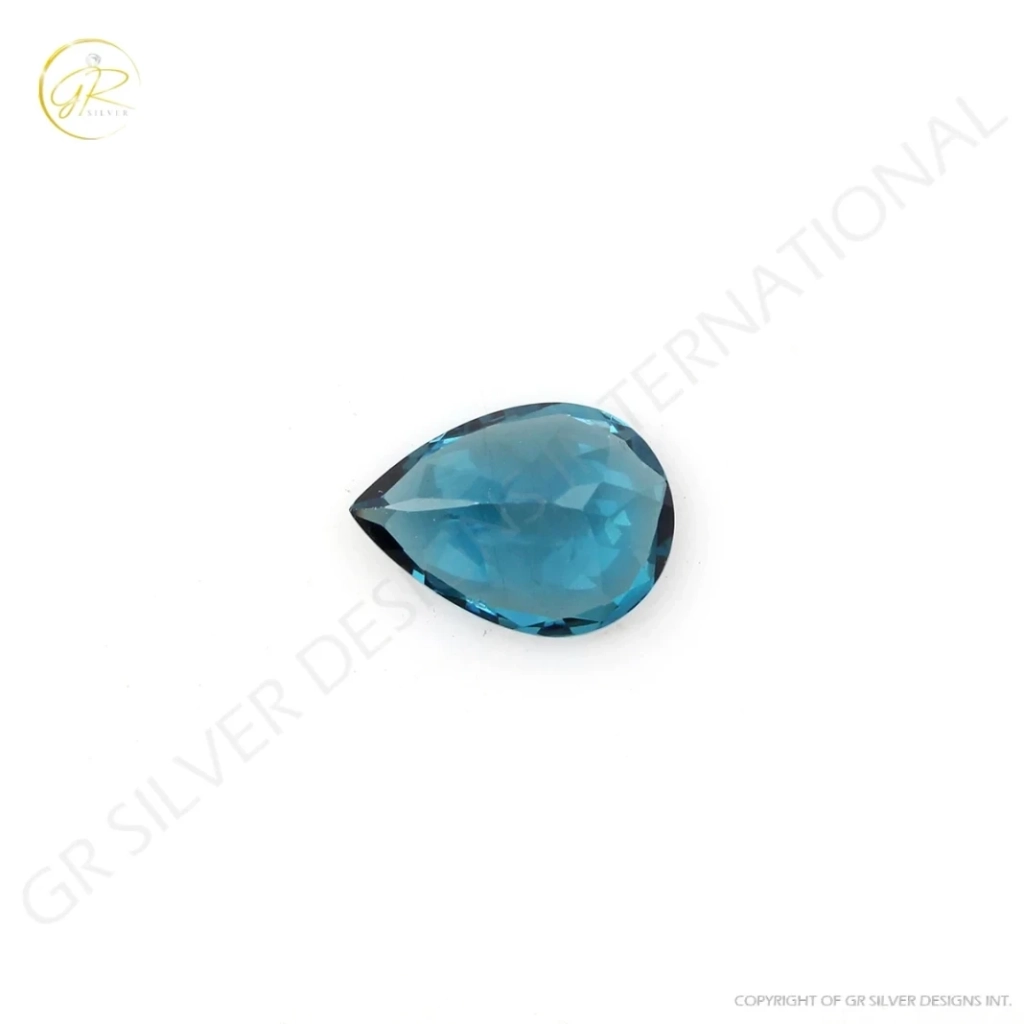 9x14mm Pear Shape London Blue Topaz Loose Gemstone