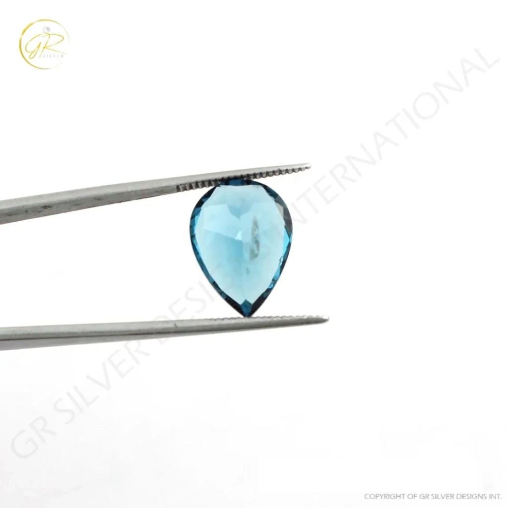 9x14mm Pear Shape London Blue Topaz Loose Gemstone