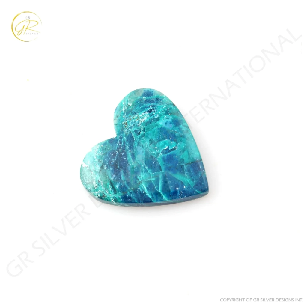 34.3ct Chrysocolla Gemstone, Natural Shattuckite Chrysocolla Cabochon Gemstone