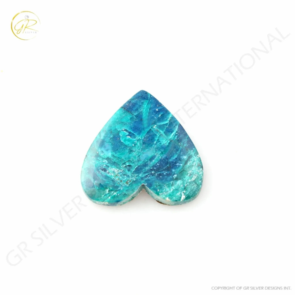 34.3ct Chrysocolla Gemstone, Natural Shattuckite Chrysocolla Cabochon Gemstone