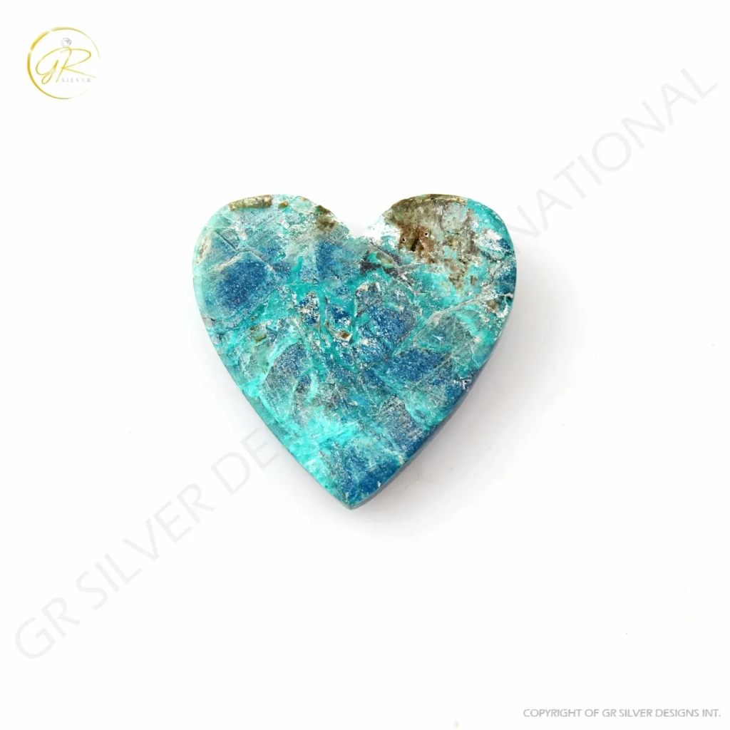 34.3ct Chrysocolla Gemstone, Natural Shattuckite Chrysocolla Cabochon Gemstone