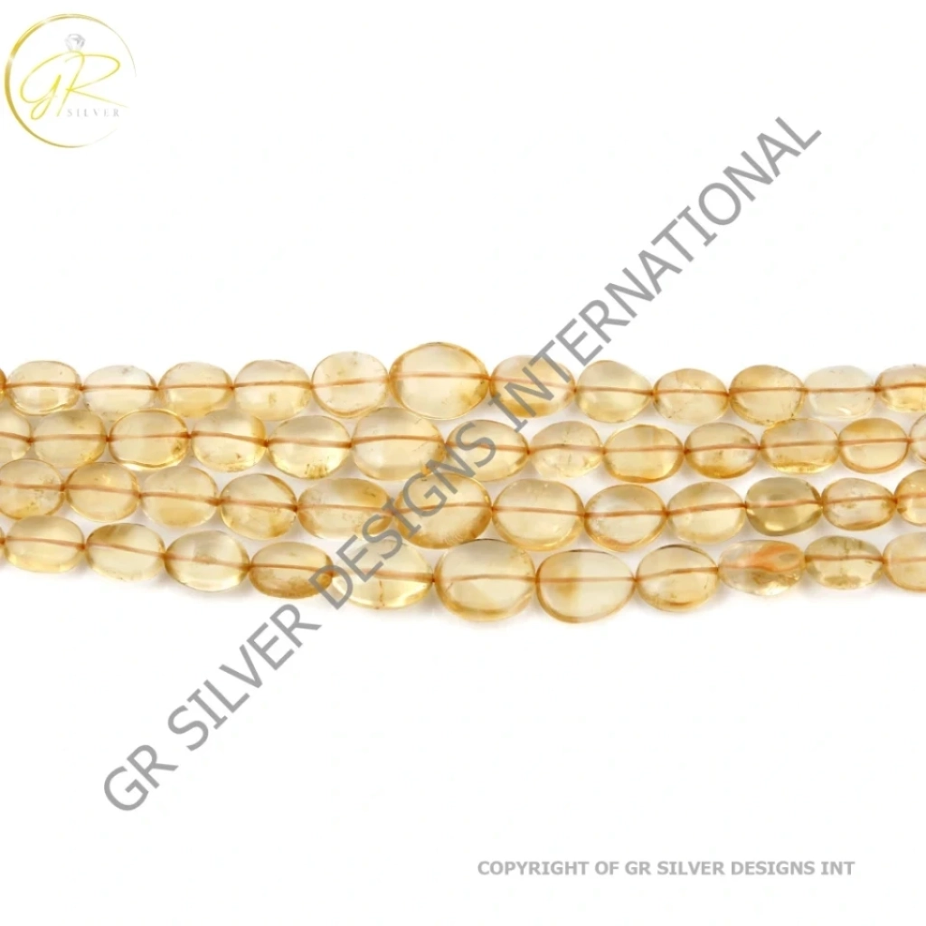 Natural Citrine Necklace Beaded 6.5-18mm Approx Mala