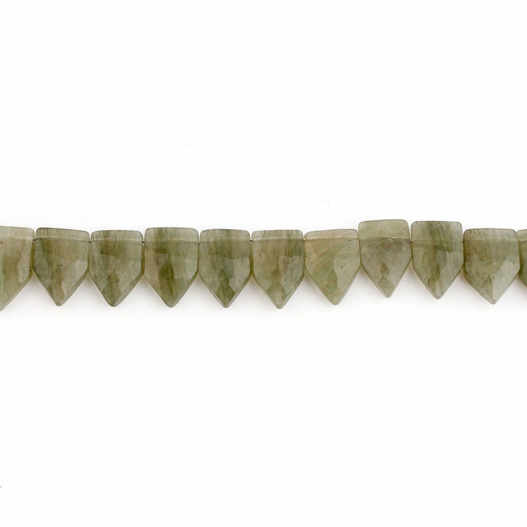 Natural  Aventurine Pentagon Gemstone 7 Strands Handmade Beads