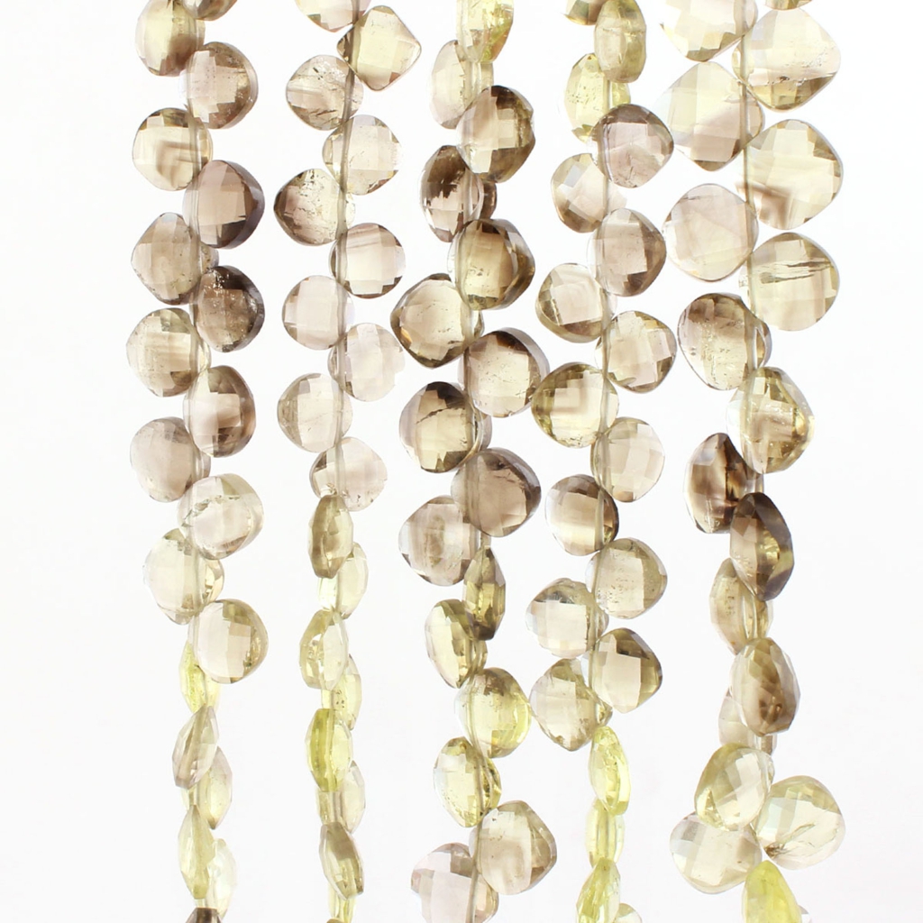 Bio Lemon Quartz Cushion Shape 6-7mm Handmade Beads