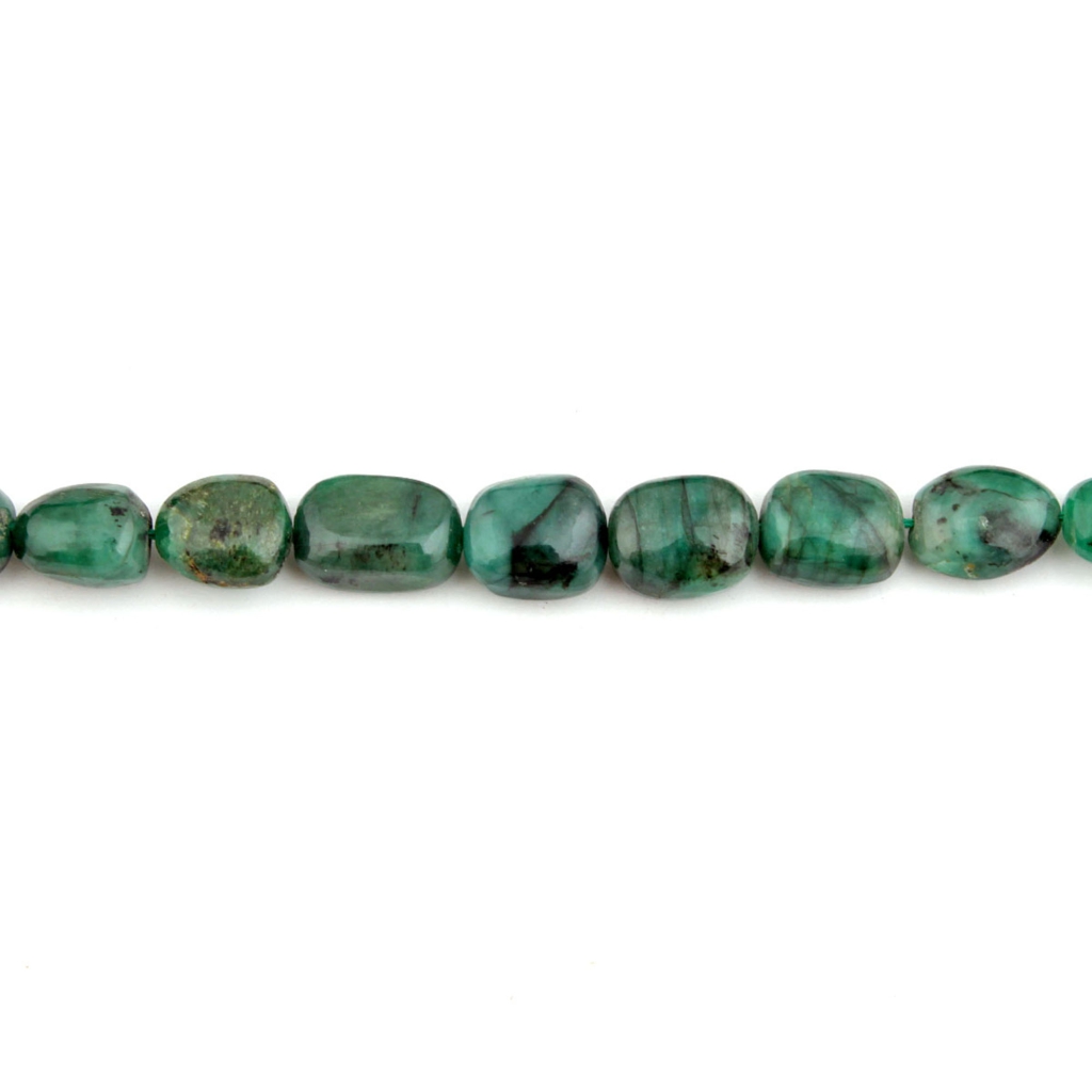 op Quality Emerald Tumble Gemstone Beads For  Elegant Jewelry Designs