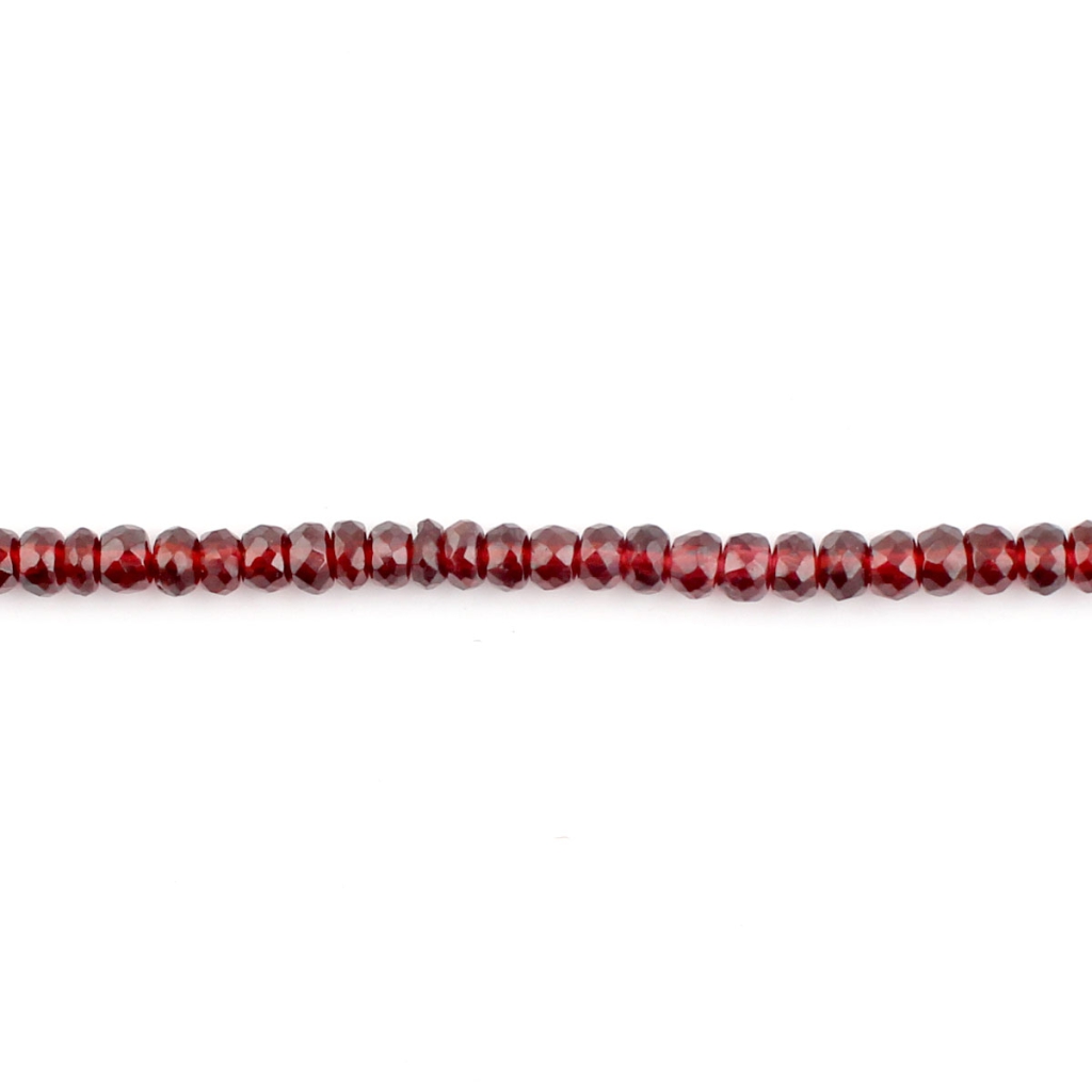 Round Garnet Faceted Beads Strands For Jewelry Making