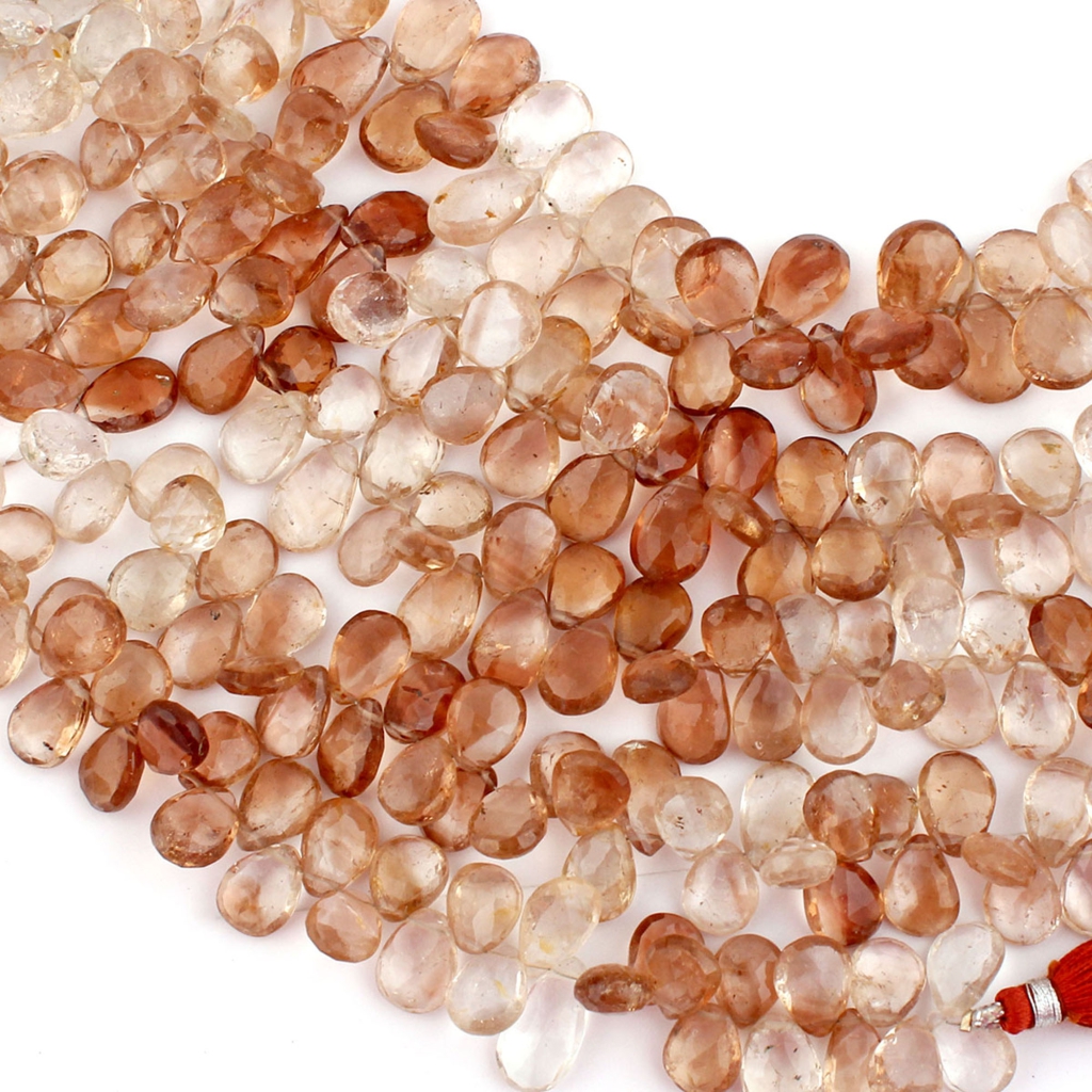 Pear Shape Imperial Quartz Handmade 5 Strands Gemstone Beads