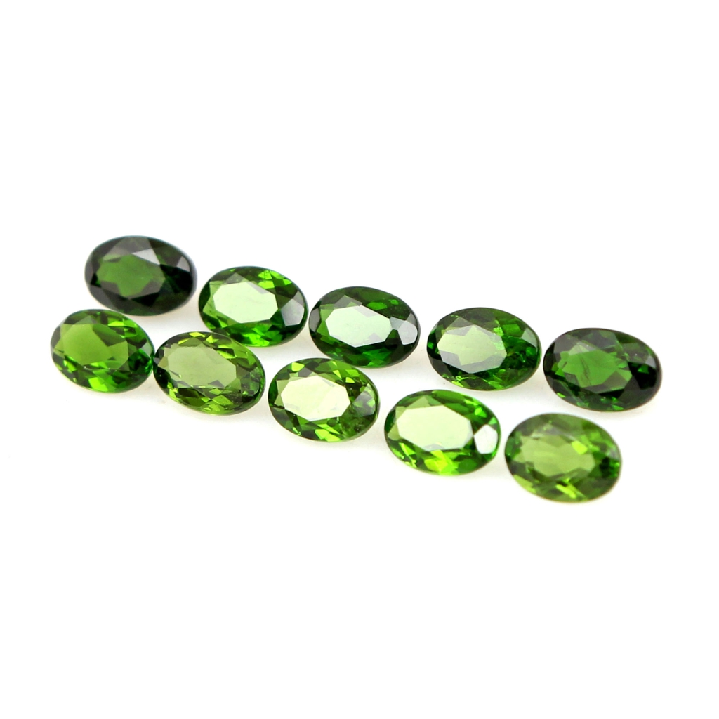 4x6mm Oval Natural Chrome Diopside Loose Gemstone