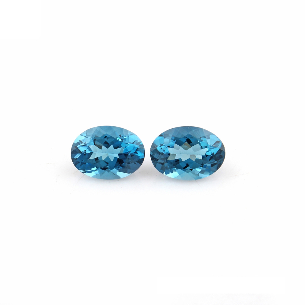 10x14mm Oval Shape London Blue Topaz Gemstone