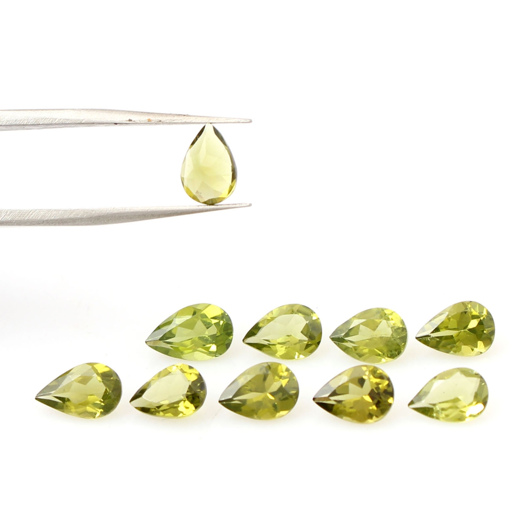 Natural Peridot 5x7mm Pear Shape Gemstone