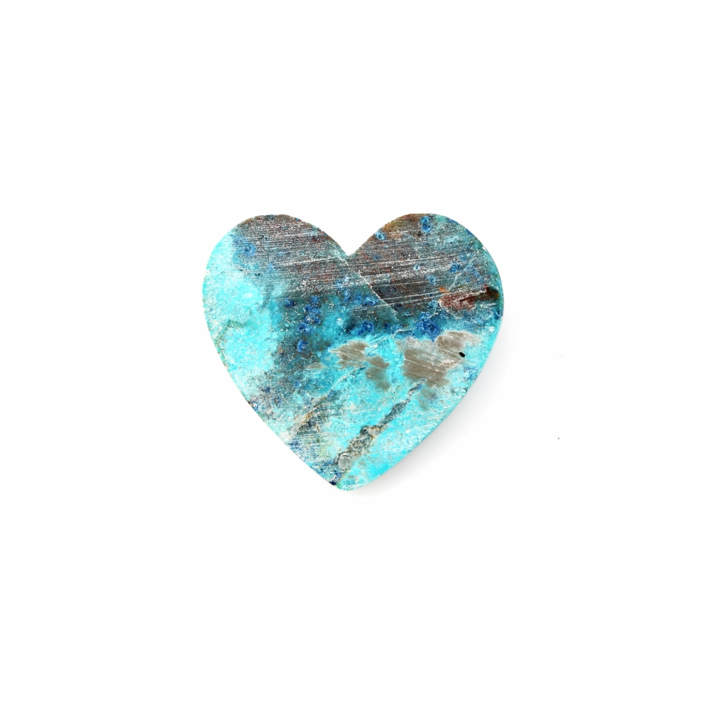 Natural Chrysocolla Gemstone, 20.61ct Shattuckite Chrysocolla Stone