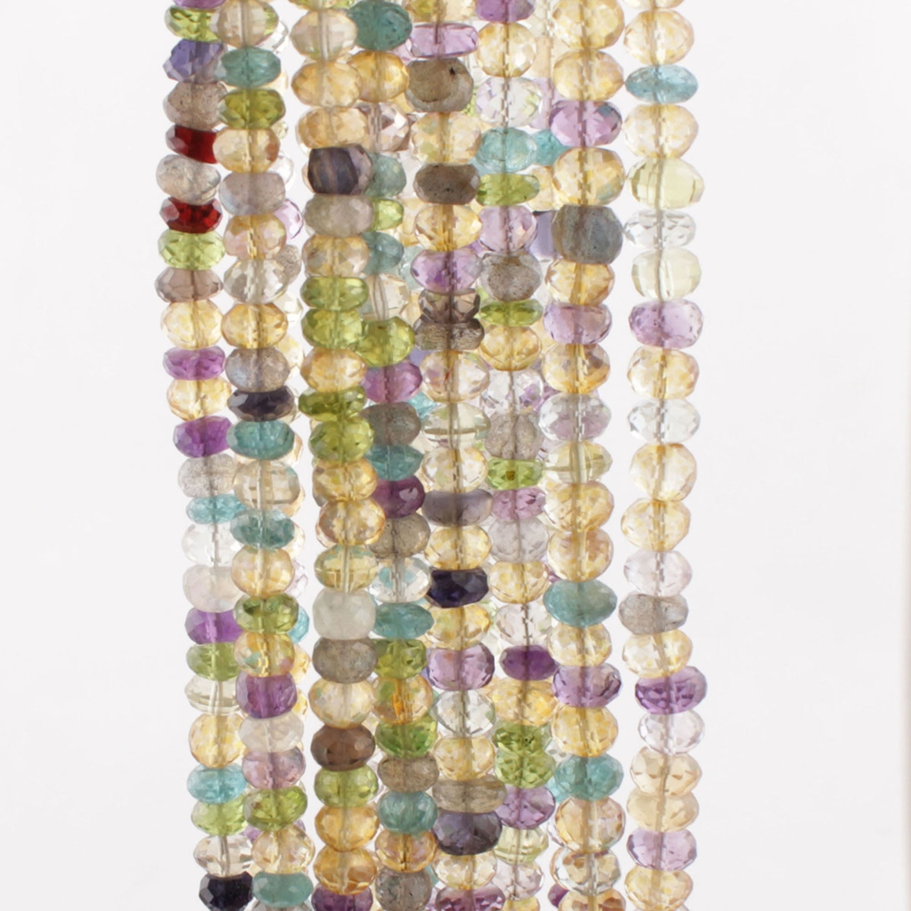 Top Quality Multi Quartz Round 6mm Faceted Gemstone Beads