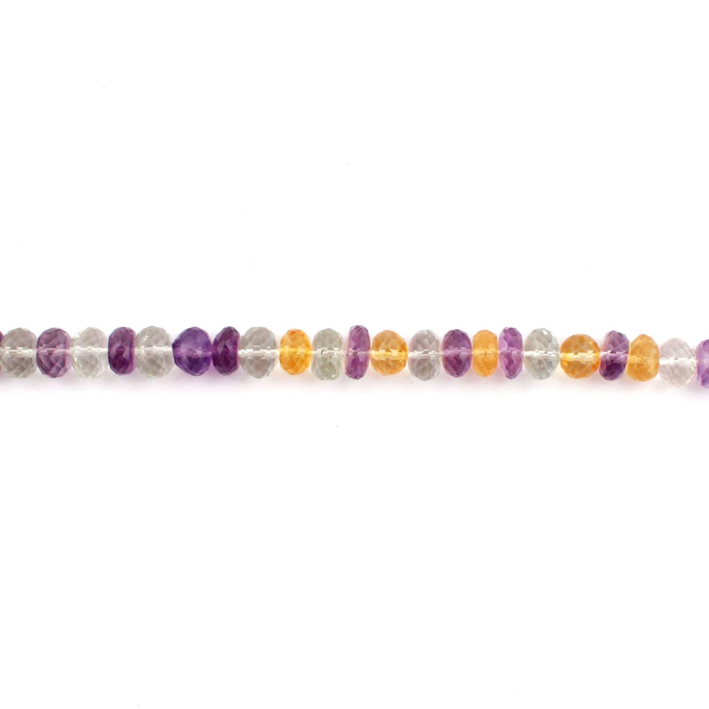 Faceted Multi Quartz Round 9mm Handmade Beads For Jewelry Making