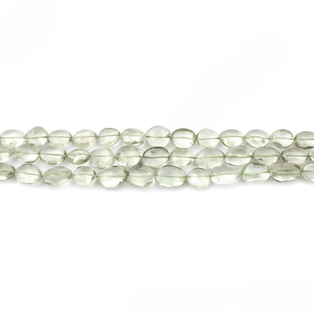 Green Amethyst Gemstone Beaded Necklace, Nuggets Shape Beads 12-21mm Approx.