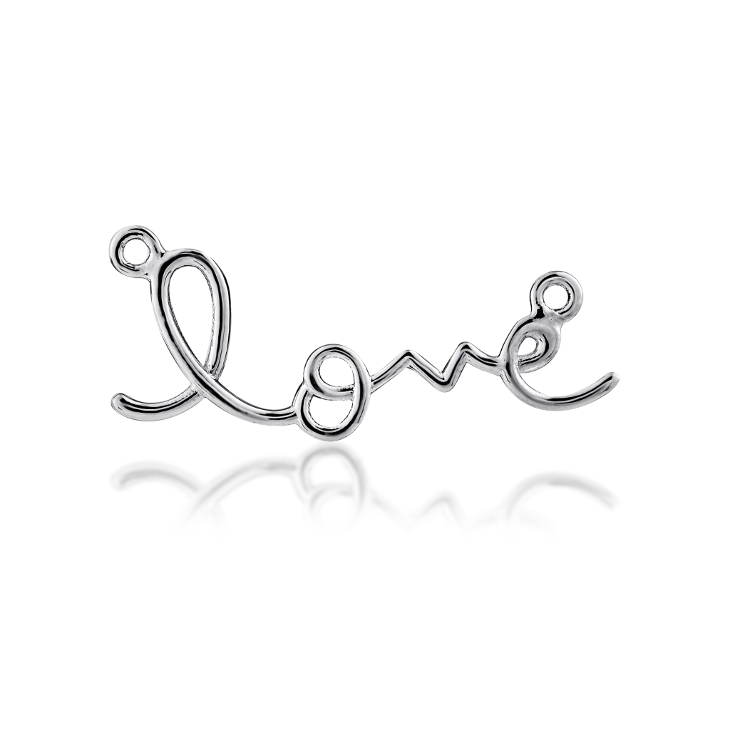 Love Sign Pendant Necklace Minimalist 925 Sterling Silver Jewelry